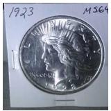 1923 Peace Dollar MS64