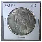 1928 S Peace Dollar - AU