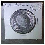 2016 1 oz. .999 fine silver-Australian Kangaroo