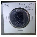 2013 $8 one and a half oz. .999 fine silver