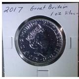 2017 1 oz. .999 fine silver-Britannia
