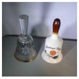 lot of 2 glass bells