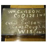 vintage military trunk - Camp Douglas, WI