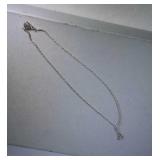 sterling silver 17.75 inch necklace with heart