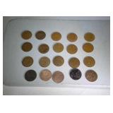 lot of 20 foreign coins