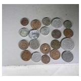 lot of 20 foreign coins
