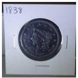 1838 large cent