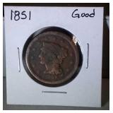 1851 large cent