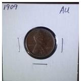 1909 Lincoln penny - AU