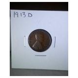 1913 D Lincoln penny