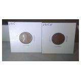 lot of 2 Lincoln pennies - 1915 and 1915 D
