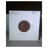 1920 Lincoln penny - AU