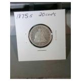 1875 S 20 cent piece