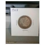 1908 Barber Quarter