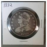 1832 Capped Bust half dollar