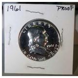 1961 proof Franklin half