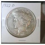1922 D Peace Dollar