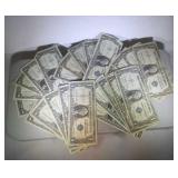 lot of 25 $1 silver certificates - 1957 and 1935