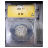 1929 ANACS EF 45 .25