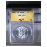 1960 D ANACS MS63 FBL .50