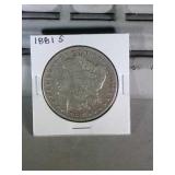 1881 S Morgan Silver Dollar