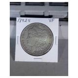 1892 S Morgan Silver Dollar - VF