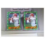 Lot of 2 1986 Topps Bernie Kosar rookie cards
