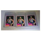 Lot of 3 1981-82 Topps Kareem Abdul-Jabbar cards