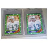 Lot of 2 1986 Topps Dan Marino cards