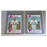 Lot of 2 1973 Topps Jim Langer rookie cards