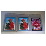 Lot of 3 Barry Larkin rookie cards