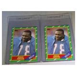 Lot of 2 1986 Topps Bruce Smith rookies