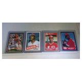 Lof of 4 Eric Davis rookie cards
