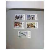 lot of 5 2001 MNH Great Lakes and WI stamps