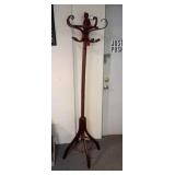 large wooden coat rack/hall tree-like new