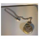 Eagle pocket watch - needs battery, #5 loose