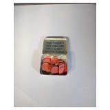 vintage red print tokens