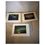 lot of 3 Tom Soucek Northern Lights note cards