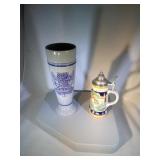 lot of 2 German steins - 7 inches and 9 inches