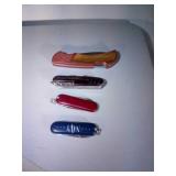 lot of 4 pocket knives
