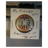 William McKinley/Teddy Roosevelt pinback button