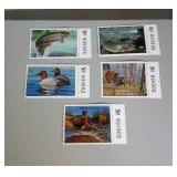 lot of 5 2008 MNH Great Lakes and WI stamps