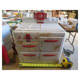 vintage metal prosperity toy stove (sears)