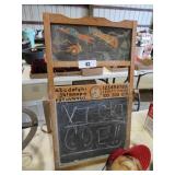 small oak chalk board