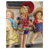 19" early doll jointed no marks red hat