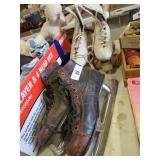 early ice skates and roller skates