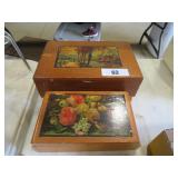 2 wooden trinket/jewelry boxes