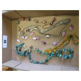 5 vintage beaded necklaces, 1 bracelet