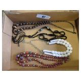 4 vintage beaded necklaces