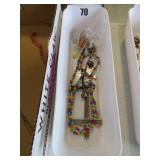 religious medallions, pins